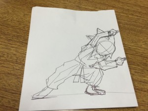 ドラゴンボールの切り絵で悟空と悟飯がフュージョン？