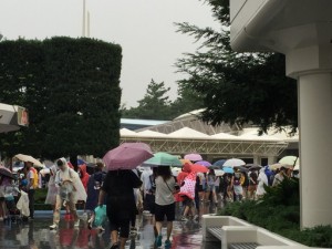 ディズニーランドが雨の時って、傘ってどうなの?