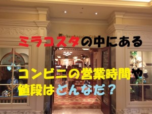 ディズニー閉園後でも間に合う？ホテルミラコスタのコンビニの営業時間や値段を教えておくれ～