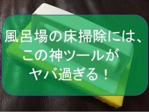 驚愕!風呂の床掃除に洗剤なんて必要ない!まさしくこれが神ツール!