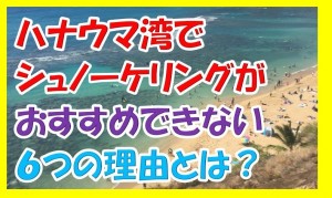 口コミでは教えないハナウマ湾でシュノーケリングをおすすめ出来ない6つの理由とは？