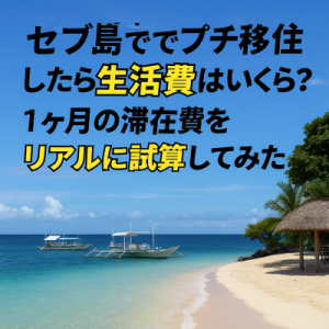 セブ島でプチ移住したら生活費はいくら？1ヶ月の滞在費をリアルに試算してみた