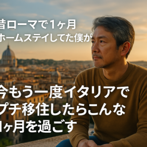昔ローマで1ヶ月ホームステイしてた僕が、今もう一度イタリアでプチ移住したらこんな1ヶ月を過ごす
