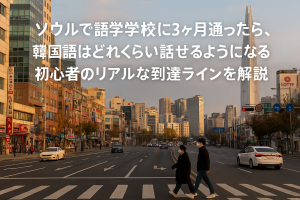 ソウルで語学学校に3ヶ月通ったら、韓国語はどれくらい話せるようになる？初心者のリアルな到達ラインを解説