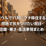 韓国ソウルで11月にプチ移住するなら？現地で気をつけたい祝日・混雑・寒さ・生活事情まとめ