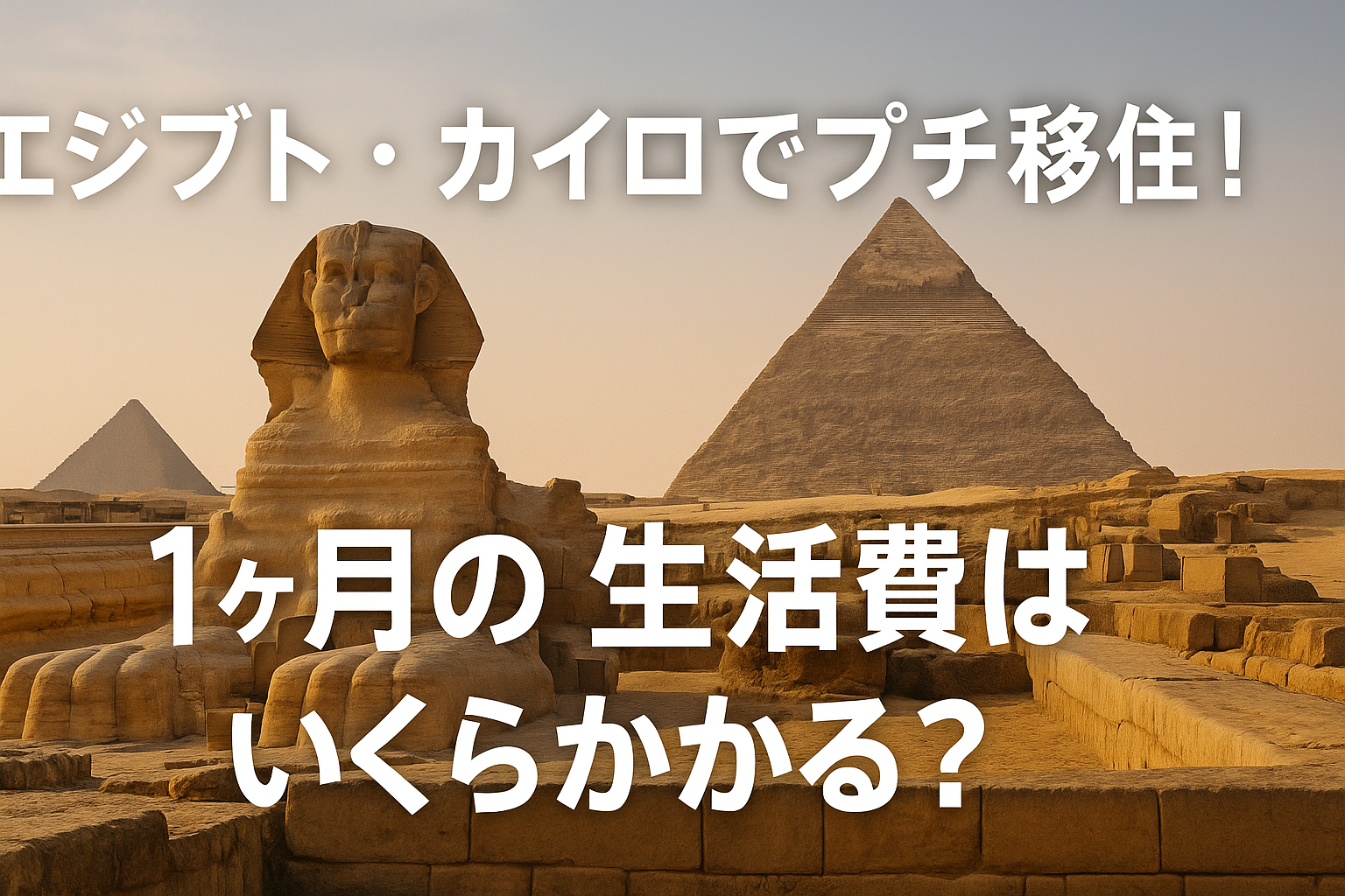 エジプトのカイロでプチ移住を計画するなら!1ヶ月の生活費はいくらかかる?